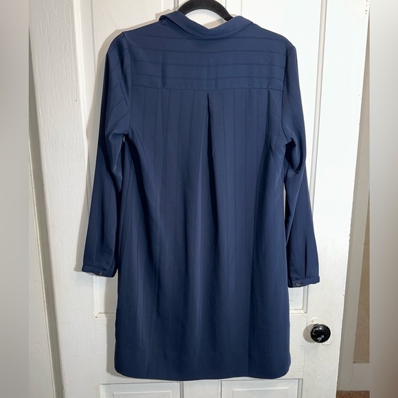 Banana Republic Navy Striped V Neck Shirt Dress Size Small - Picture 2 of 3